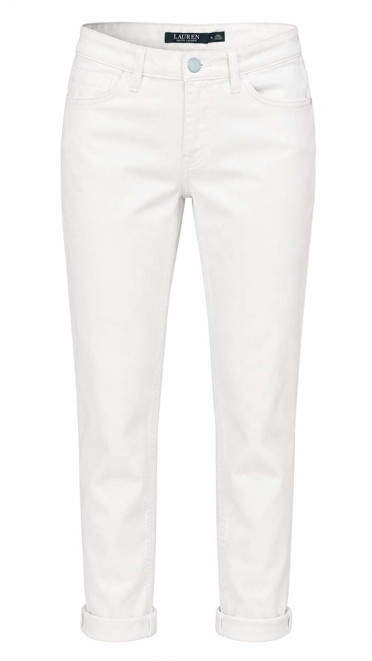 Lauren Ralph Lauren White Crop Denim Jeans Size 8